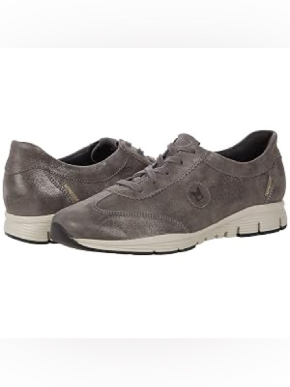 NEW!! Women's Mephisto Yael Gray Monaco Lace-Up Casual Sneakers Size 7.5